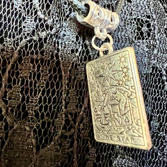 Tarot Card “The Star” Pendant Necklace with Star Charm at back of neck - Picture 7 of 15